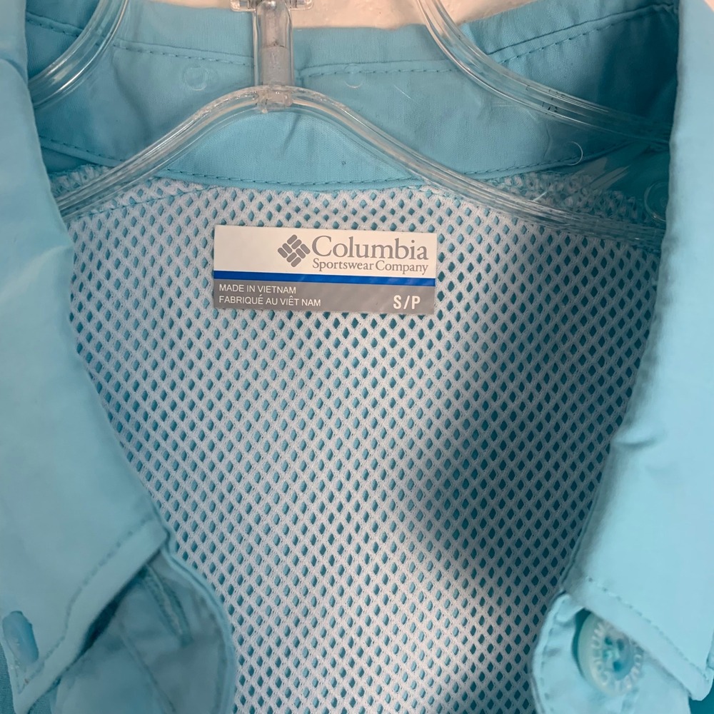 Columbia PFG Tamiami II Short Sleeve Fishing Shirt Blue Womens Small NWT - Picture 6 of 7